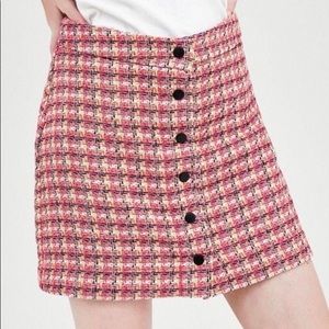 Zara TRF Pink Tweed Mini